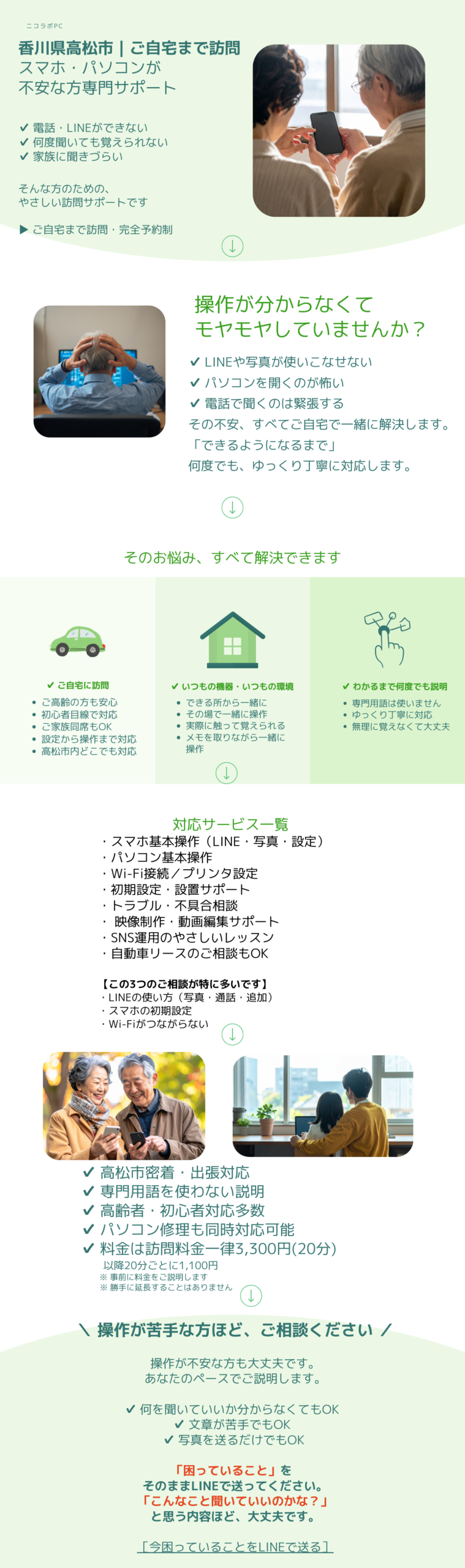 高松市でパソコン・スマホの出張サポートを行うニコラボ